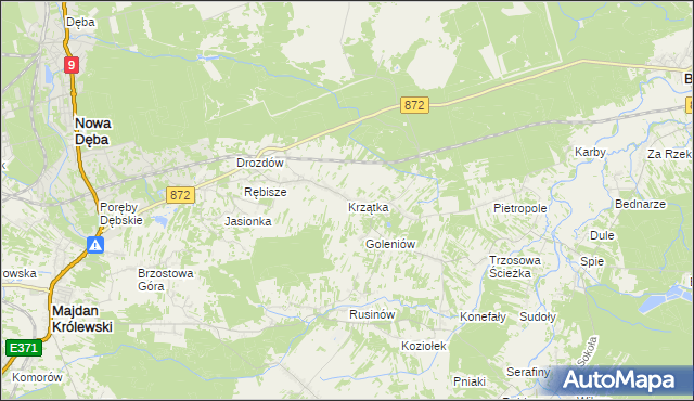 mapa Krzątka, Krzątka na mapie Targeo