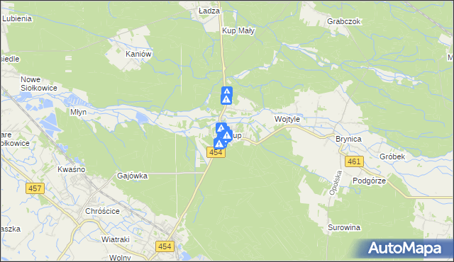 mapa Kup, Kup na mapie Targeo