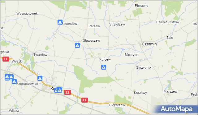 mapa Kurcew, Kurcew na mapie Targeo