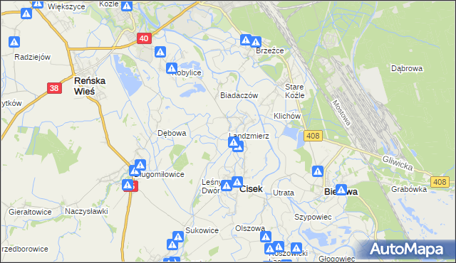 mapa Landzmierz, Landzmierz na mapie Targeo