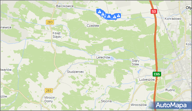mapa Lelechów, Lelechów na mapie Targeo