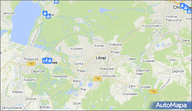mapa Libiąż, Libiąż na mapie Targeo