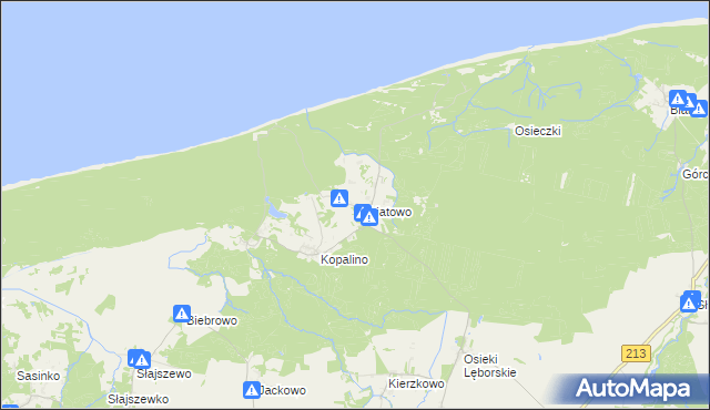 mapa Lubiatowo gmina Choczewo, Lubiatowo gmina Choczewo na mapie Targeo