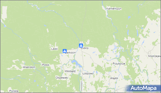 mapa Łubno gmina Kołczygłowy, Łubno gmina Kołczygłowy na mapie Targeo