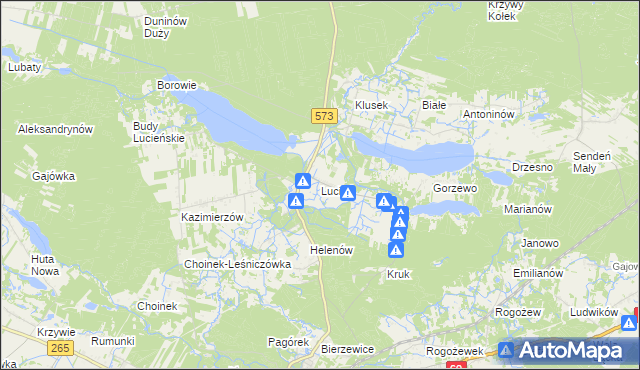 mapa Lucień, Lucień na mapie Targeo