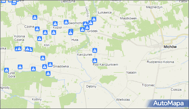 mapa Łukawka gmina Baranów, Łukawka gmina Baranów na mapie Targeo