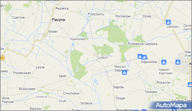 mapa Luszyn, Luszyn na mapie Targeo