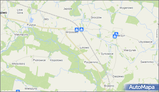 mapa Łykowo, Łykowo na mapie Targeo