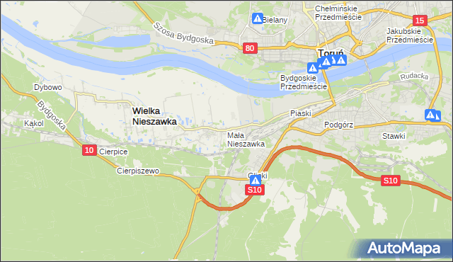 mapa Mała Nieszawka, Mała Nieszawka na mapie Targeo