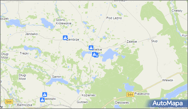 mapa Małe Leźno, Małe Leźno na mapie Targeo