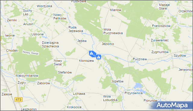 mapa Małyń, Małyń na mapie Targeo