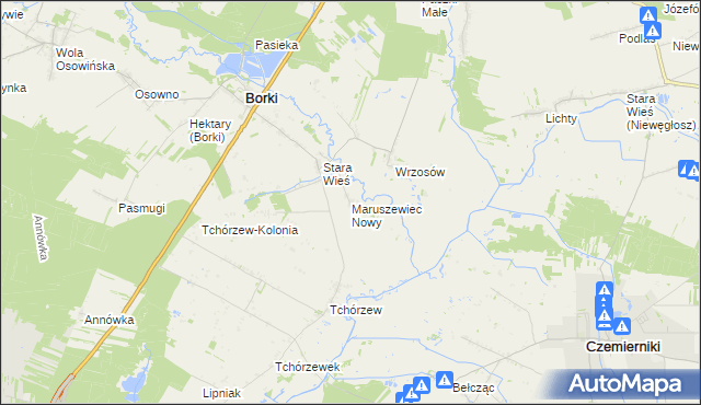 mapa Maruszewiec Pofolwarczny, Maruszewiec Pofolwarczny na mapie Targeo
