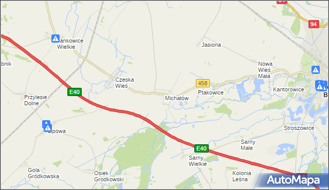 mapa Michałów gmina Olszanka, Michałów gmina Olszanka na mapie Targeo