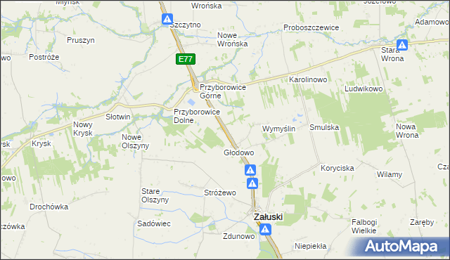 mapa Michałówek gmina Załuski, Michałówek gmina Załuski na mapie Targeo