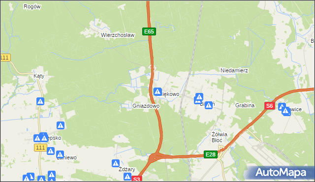 mapa Miękowo gmina Goleniów, Miękowo gmina Goleniów na mapie Targeo