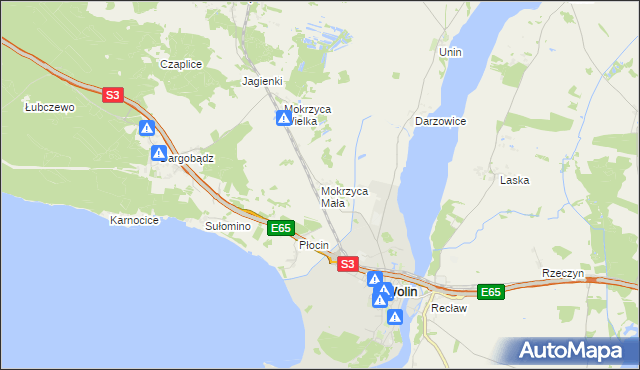 mapa Mokrzyca Mała, Mokrzyca Mała na mapie Targeo