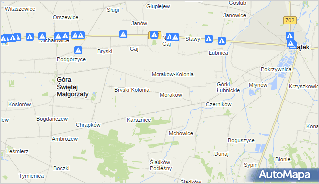 mapa Moraków, Moraków na mapie Targeo