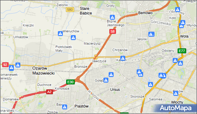 mapa Mory gmina Ożarów Mazowiecki, Mory gmina Ożarów Mazowiecki na mapie Targeo