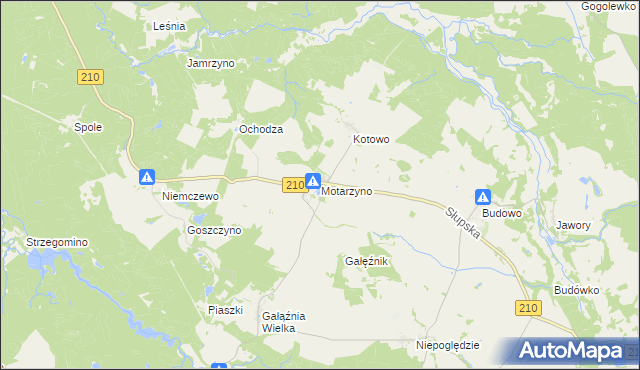 mapa Motarzyno, Motarzyno na mapie Targeo