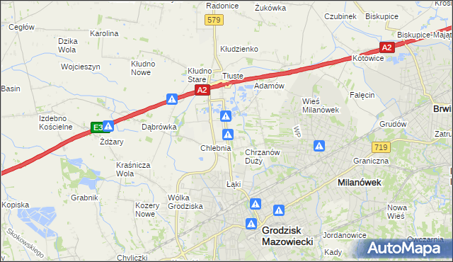 mapa Natolin gmina Grodzisk Mazowiecki, Natolin gmina Grodzisk Mazowiecki na mapie Targeo