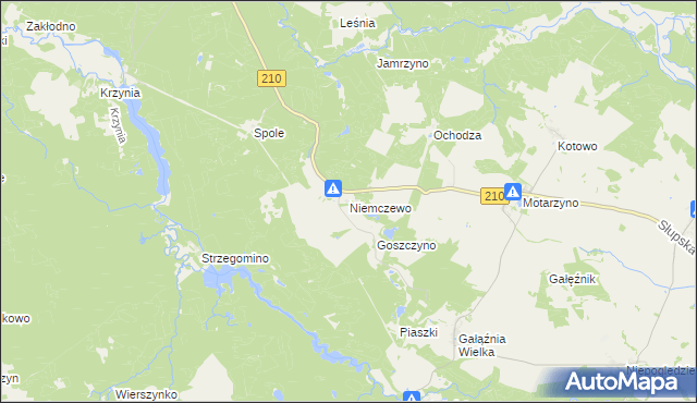 mapa Niemczewo gmina Dębnica Kaszubska, Niemczewo gmina Dębnica Kaszubska na mapie Targeo