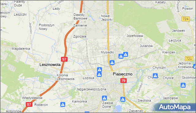 mapa Nowa Iwiczna, Nowa Iwiczna na mapie Targeo