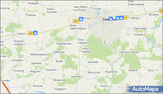 mapa Nowy Kębłów, Nowy Kębłów na mapie Targeo