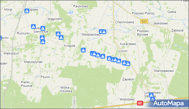 mapa Nuna, Nuna na mapie Targeo