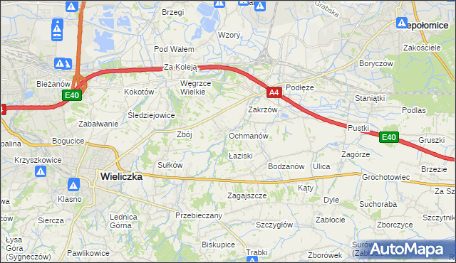 mapa Ochmanów, Ochmanów na mapie Targeo