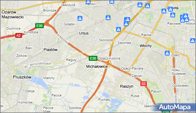 mapa Opacz-Kolonia, Opacz-Kolonia na mapie Targeo