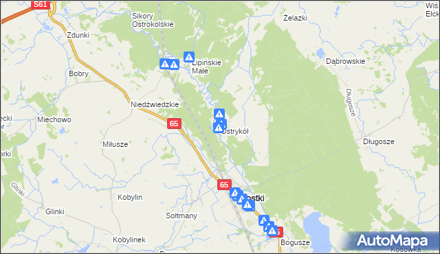 mapa Ostrykół, Ostrykół na mapie Targeo