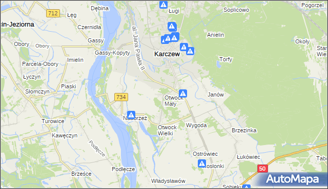 mapa Otwock Mały, Otwock Mały na mapie Targeo