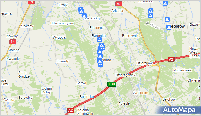 mapa Parma, Parma na mapie Targeo