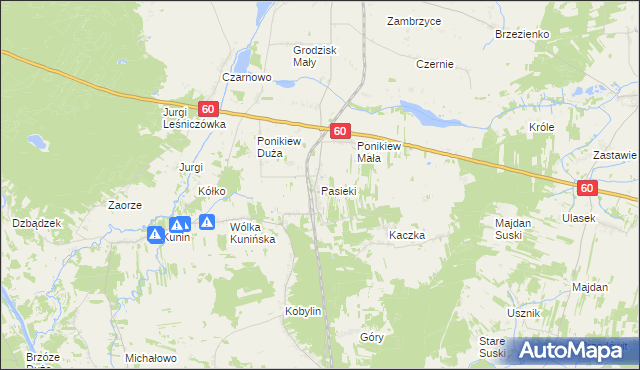 mapa Pasieki gmina Goworowo, Pasieki gmina Goworowo na mapie Targeo