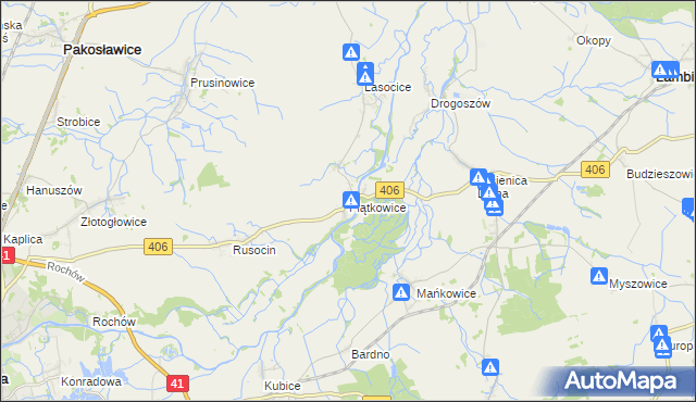 mapa Piątkowice, Piątkowice na mapie Targeo