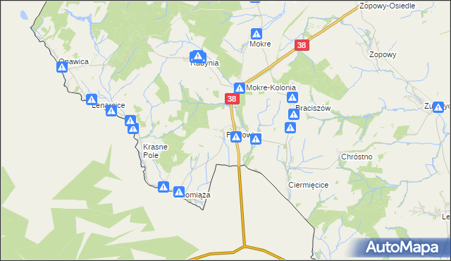 mapa Pietrowice, Pietrowice na mapie Targeo