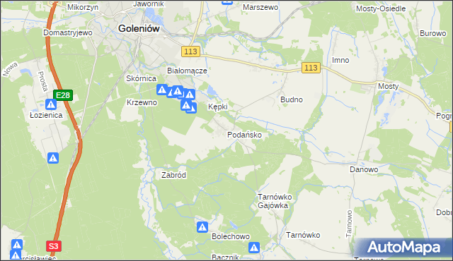 mapa Podańsko, Podańsko na mapie Targeo