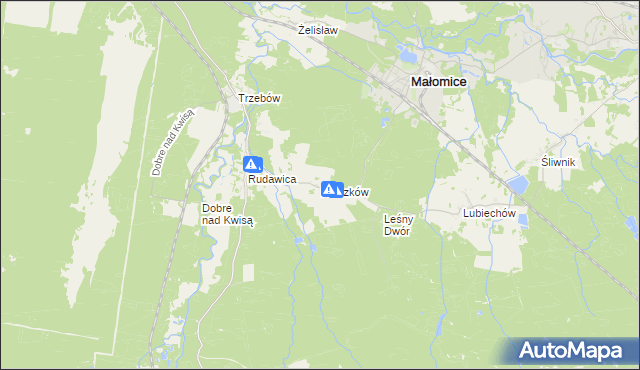 mapa Pruszków gmina Żagań, Pruszków gmina Żagań na mapie Targeo