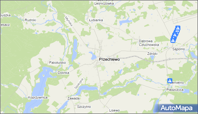 mapa Przechlewo, Przechlewo na mapie Targeo