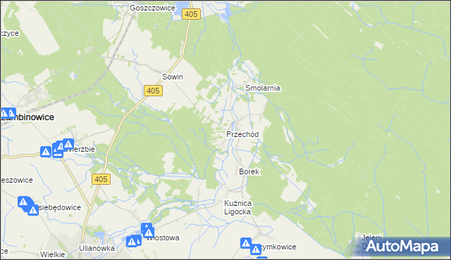 mapa Przechód gmina Korfantów, Przechód gmina Korfantów na mapie Targeo