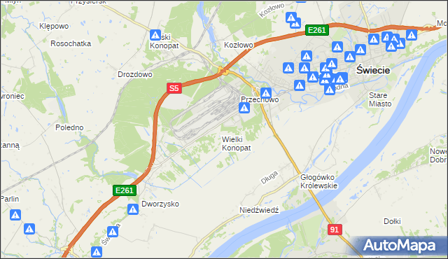 mapa Przechówko, Przechówko na mapie Targeo