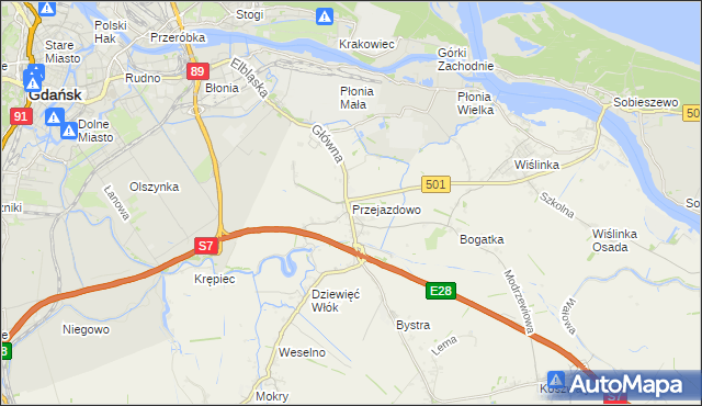 mapa Przejazdowo, Przejazdowo na mapie Targeo