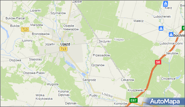 mapa Przesiadłów, Przesiadłów na mapie Targeo