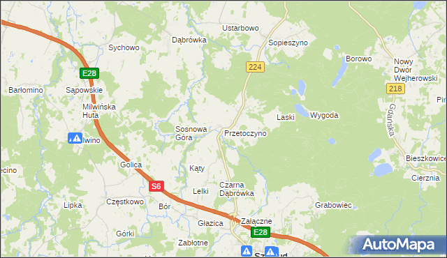 mapa Przetoczyno, Przetoczyno na mapie Targeo