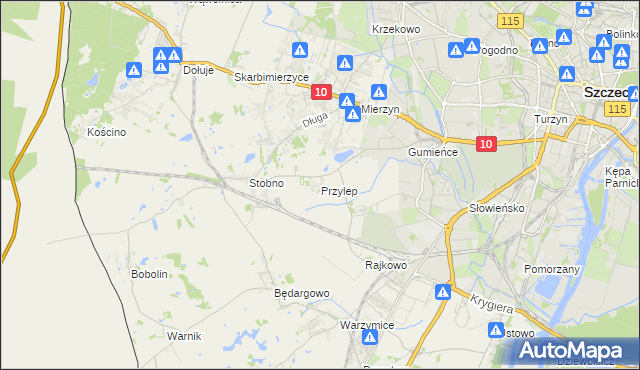 mapa Przylep, Przylep na mapie Targeo