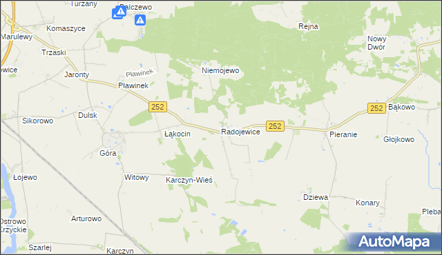 mapa Radojewice, Radojewice na mapie Targeo