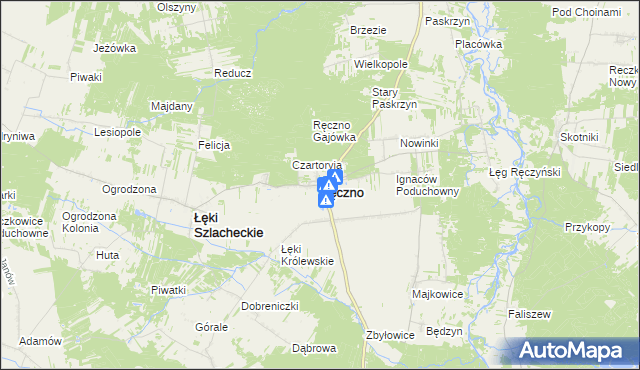 mapa Ręczno, Ręczno na mapie Targeo