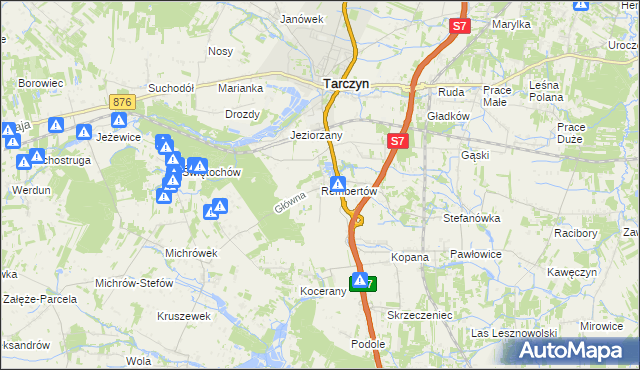 mapa Rembertów, Rembertów na mapie Targeo