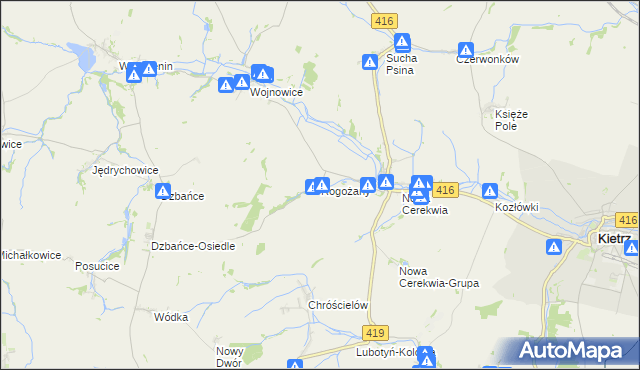 mapa Rogożany, Rogożany na mapie Targeo