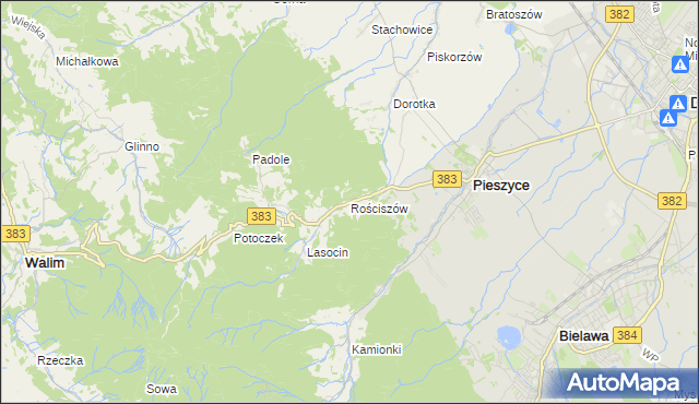 mapa Rościszów, Rościszów na mapie Targeo